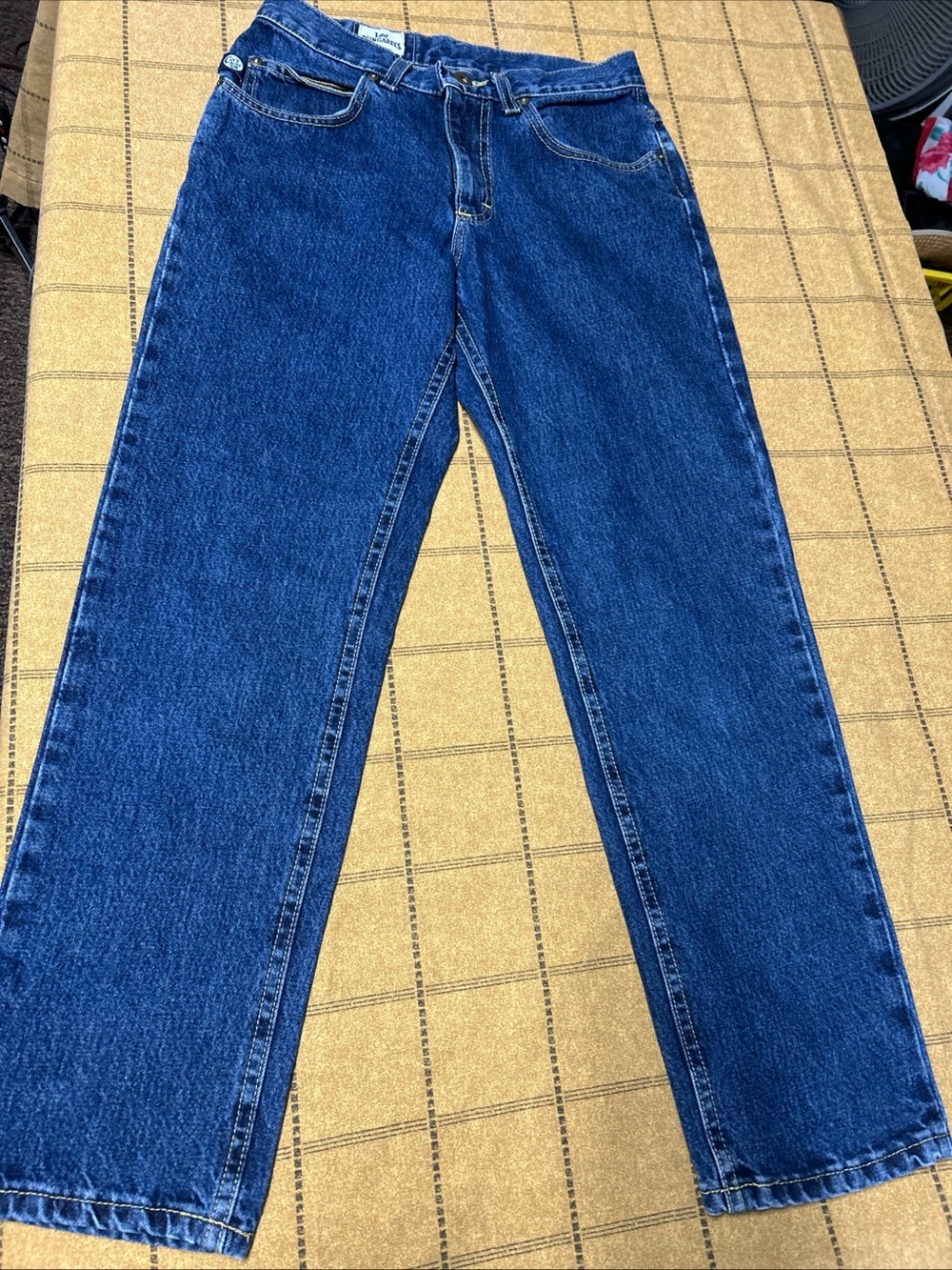 VTG Lee Dungarees Cant Bust Em Slim Fit Jeans 7P Never Worn Crispy Blue Denim